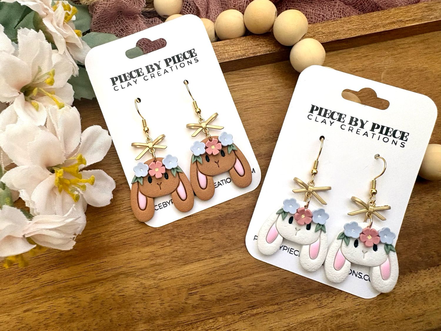 Floral Bunny Dangles