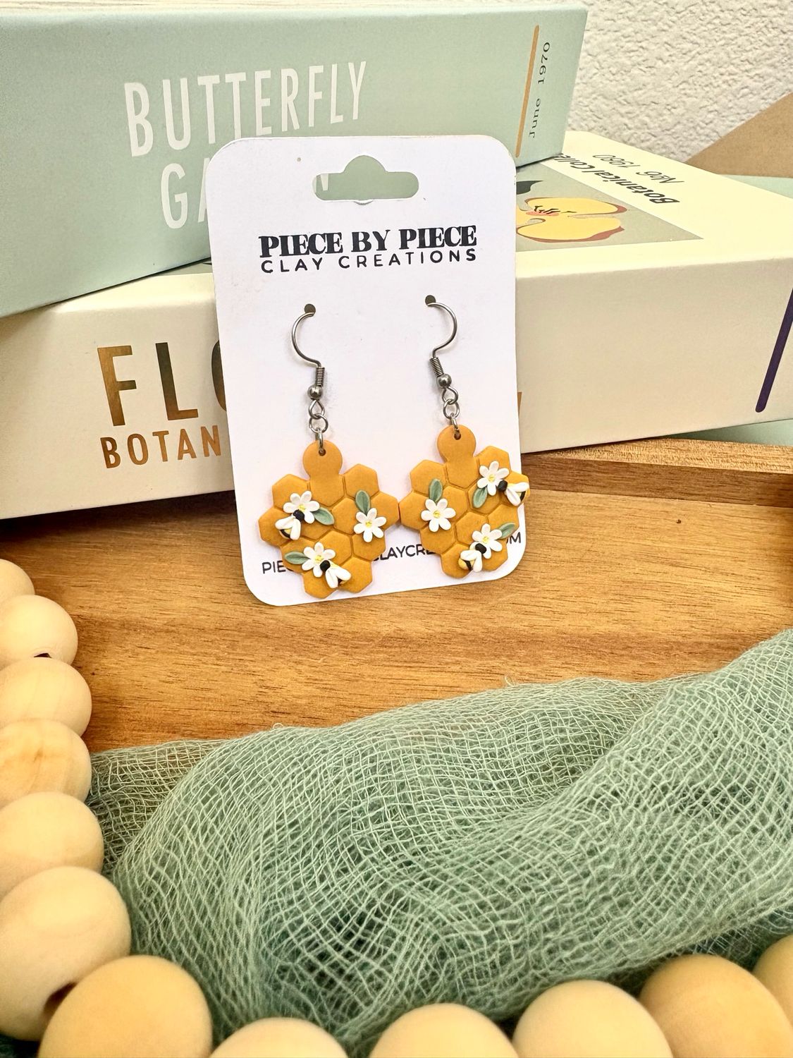 Honeycomb Bee Dangles