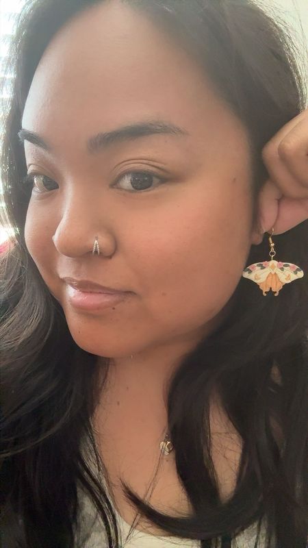 Floral Moth Dangles