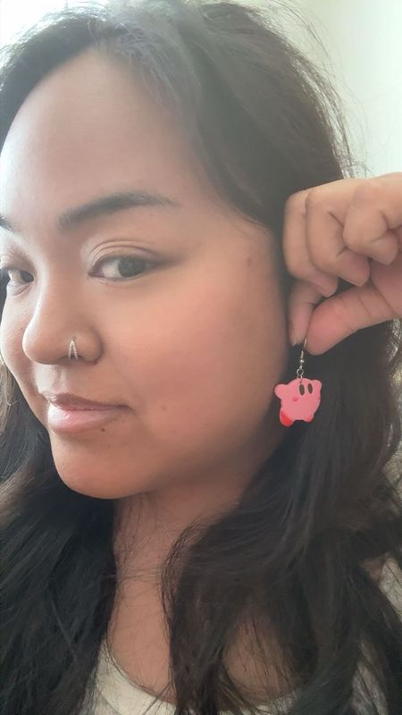 Puffy Pink Dangles