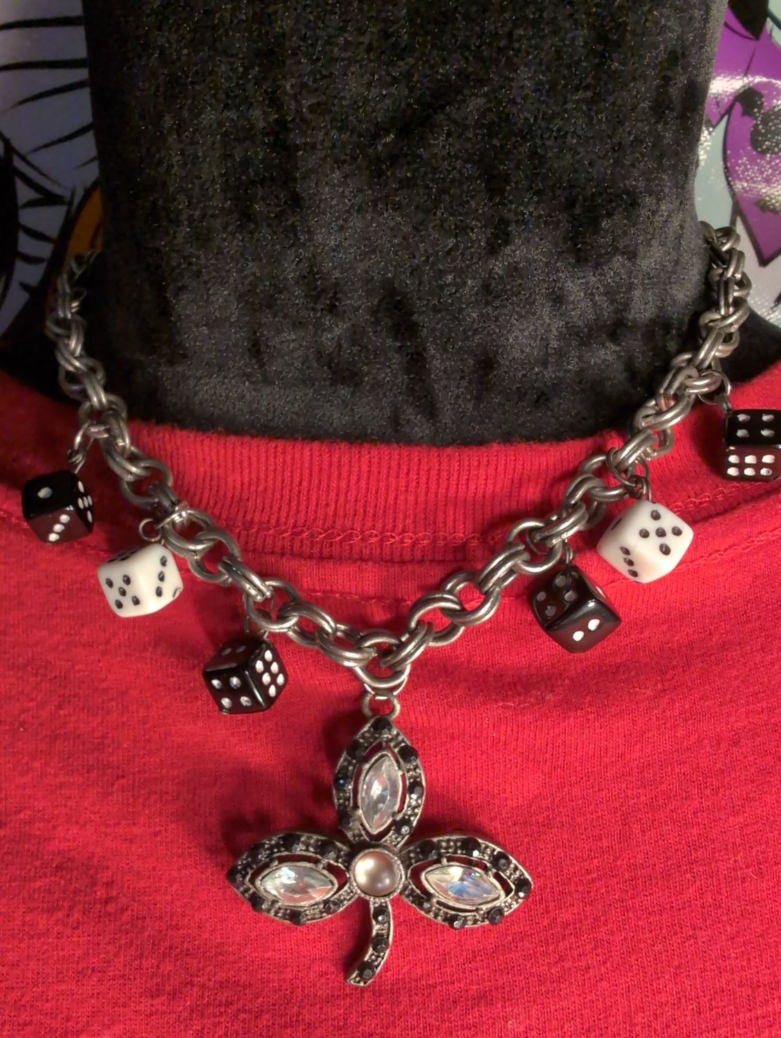 16" Clover and Dice Necklace