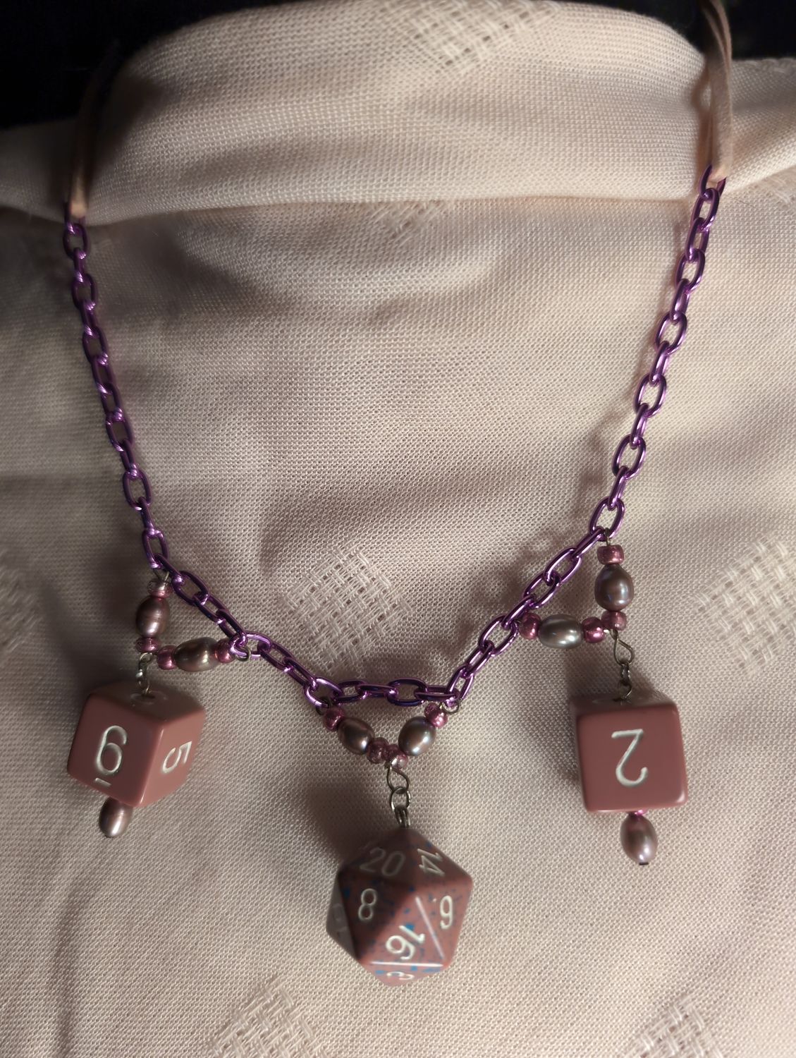 Adjustable leather 3 Dice Necklace