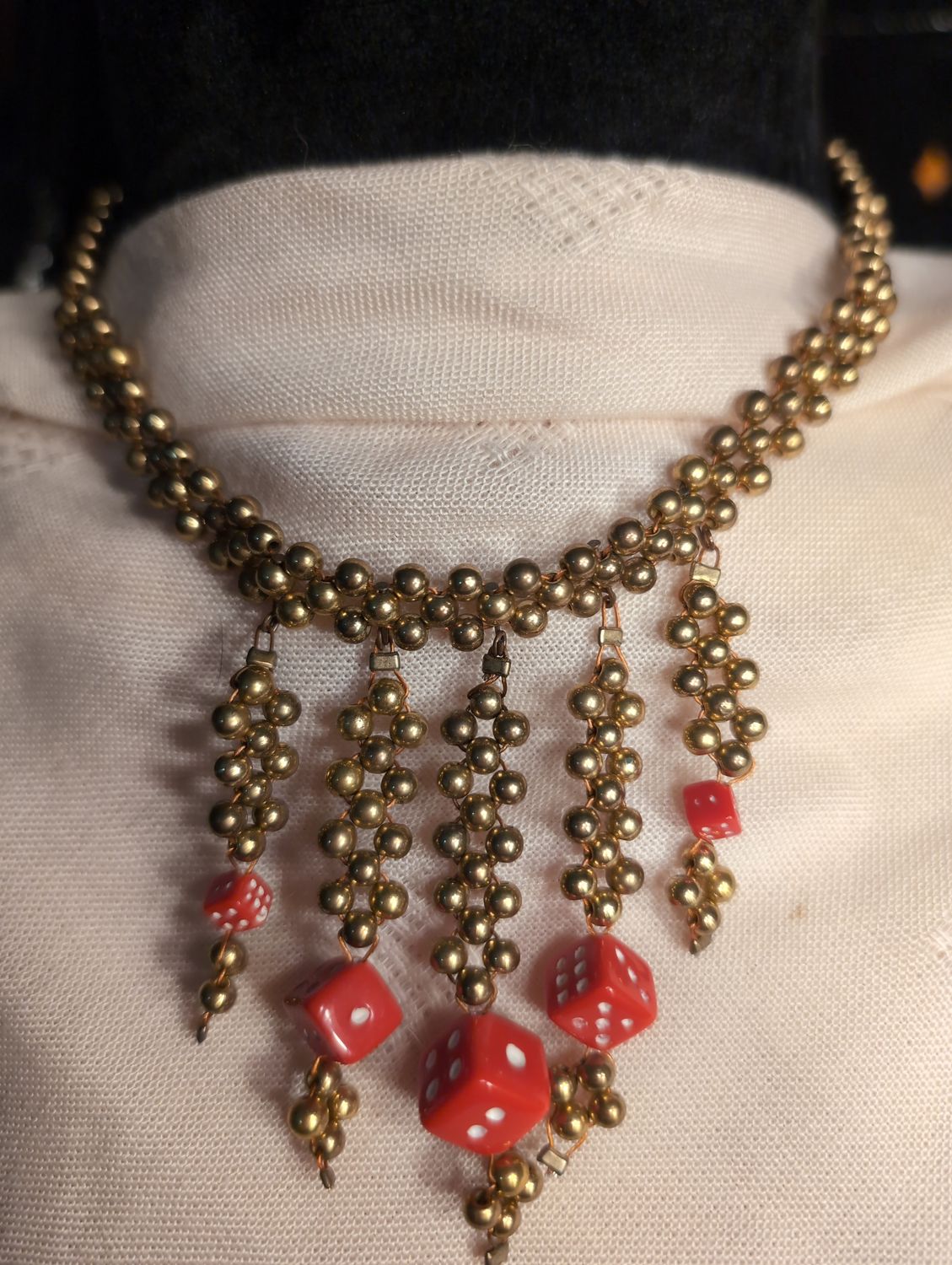 15" Gold Dice Choker