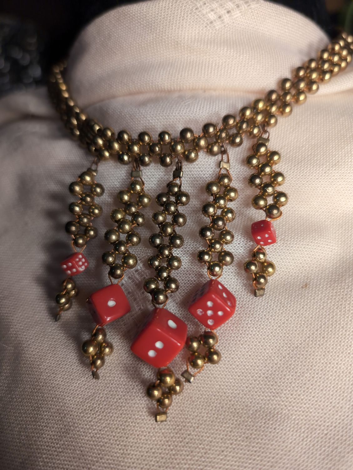 15" Gold Dice Choker