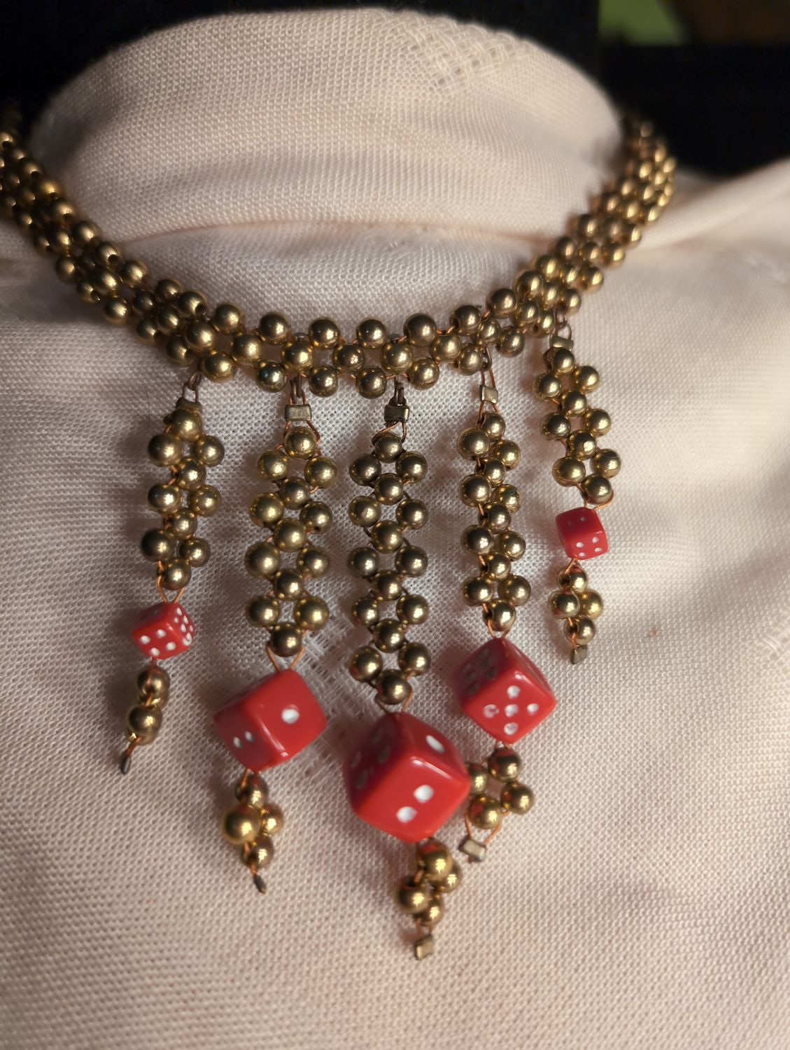 15" Gold Dice Choker