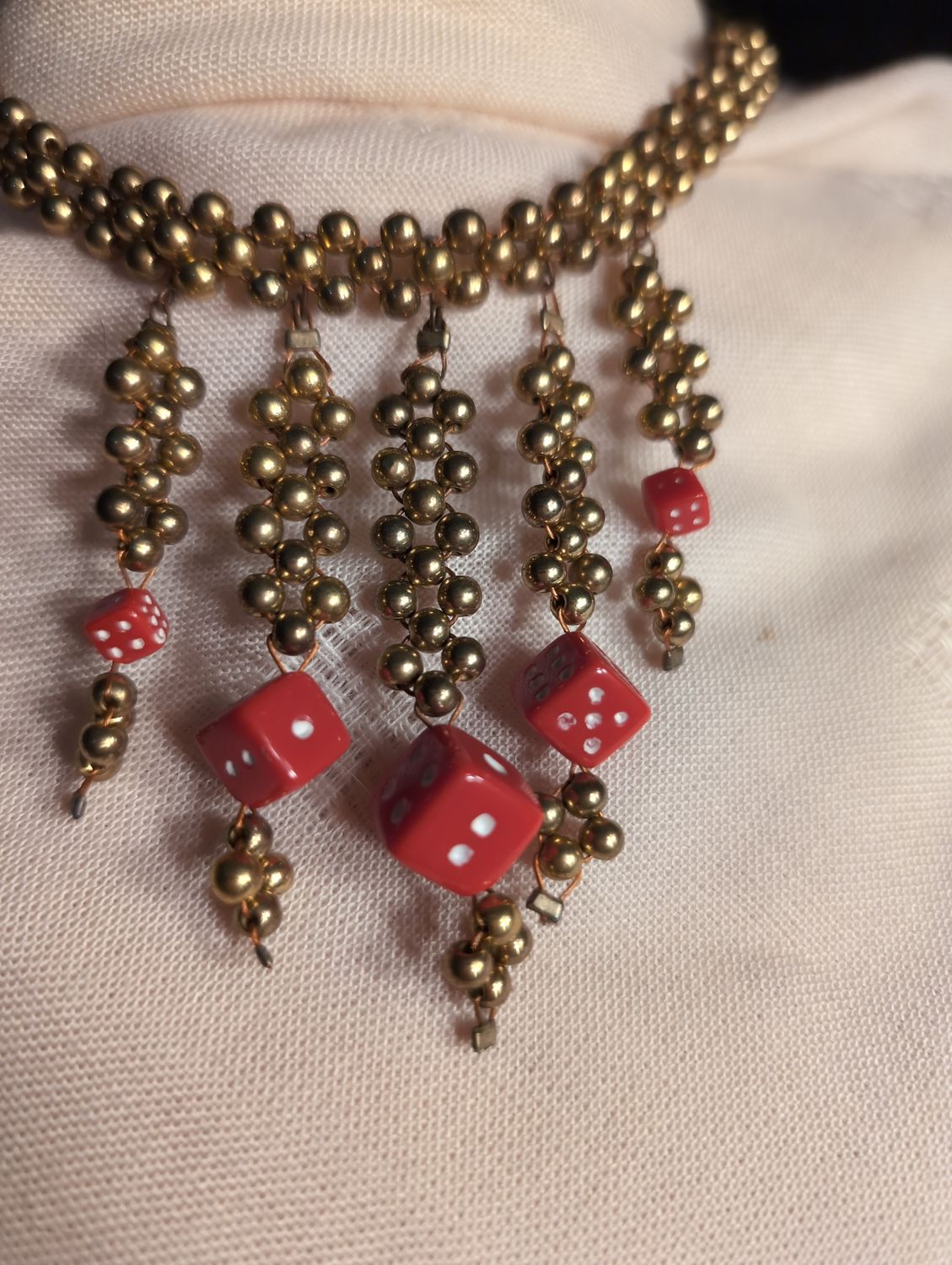 15" Gold Dice Choker