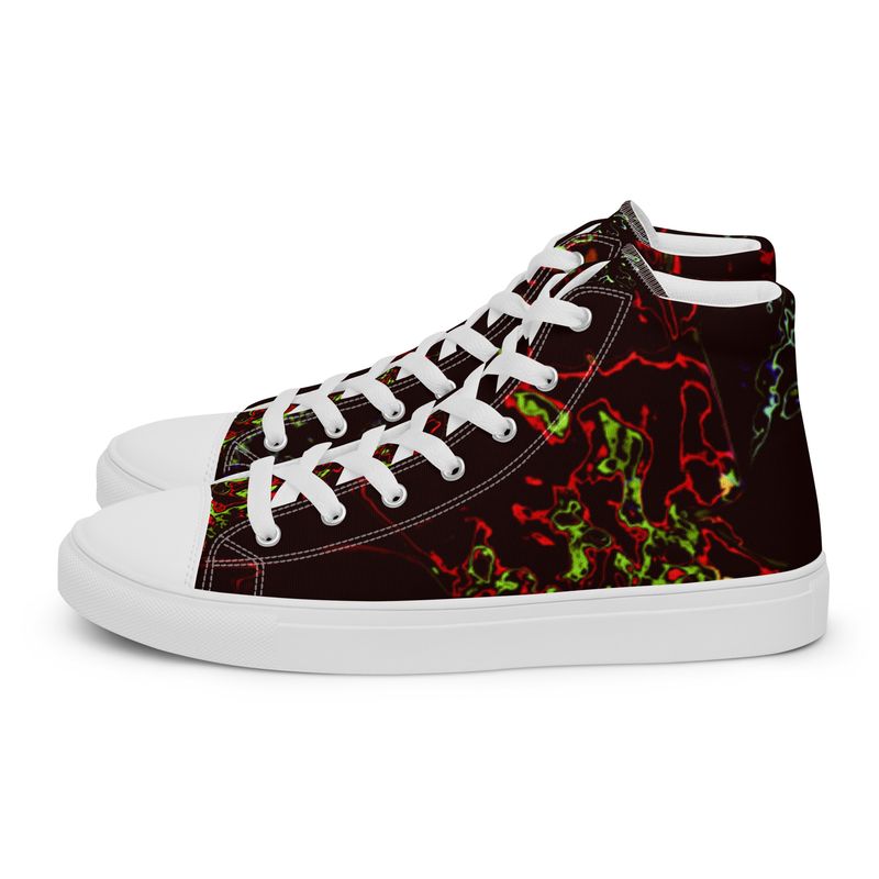 Super Hero Men’s high top canvas shoes