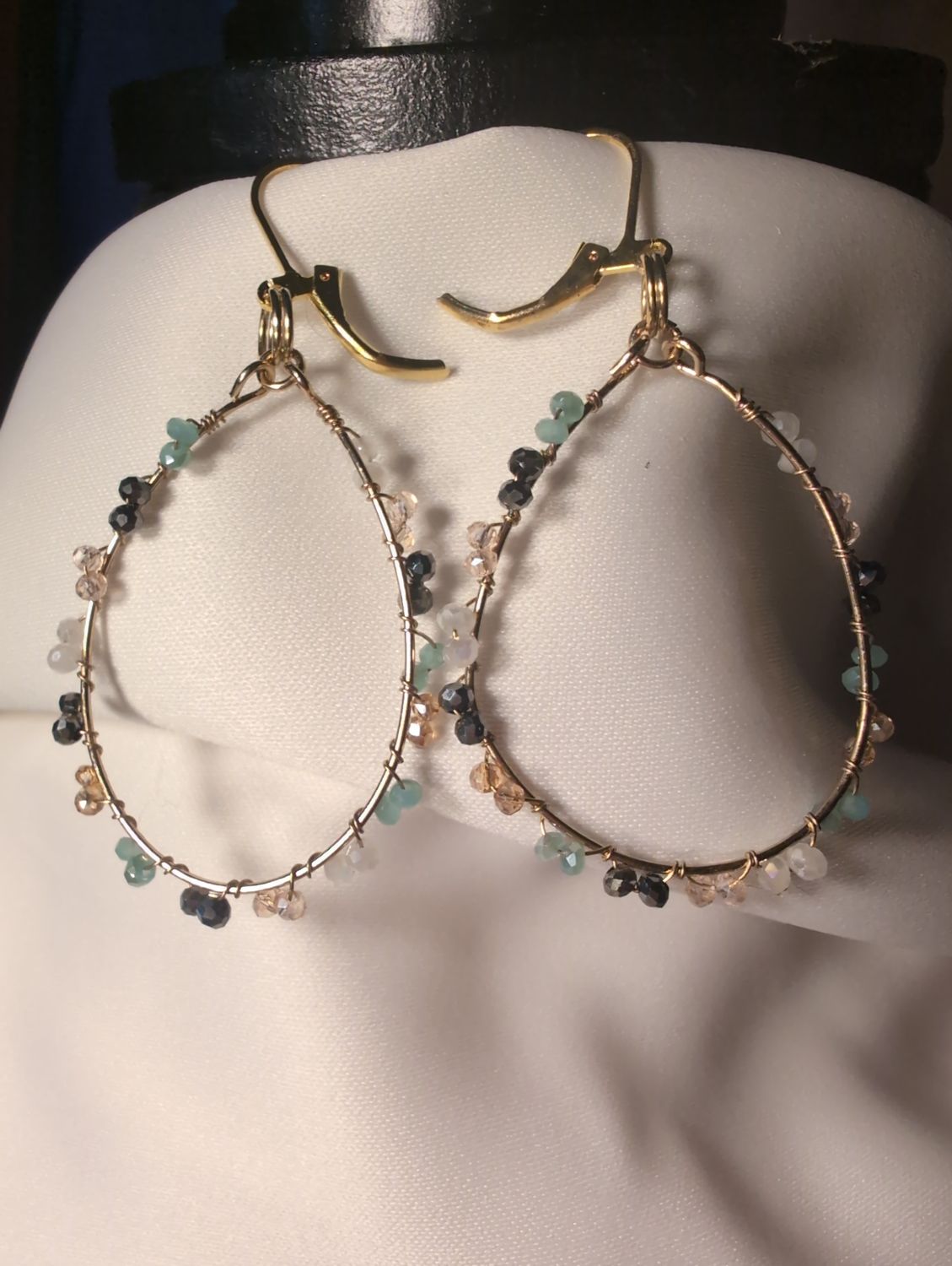 Gold and Crystal Earrings