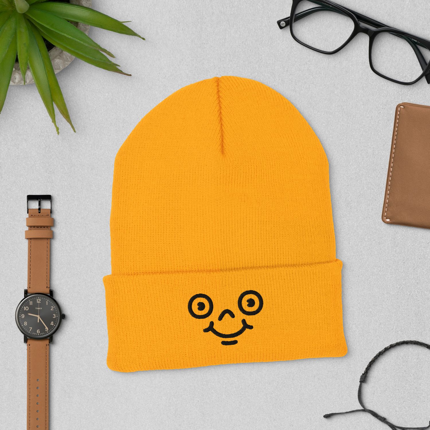 Smile Cuffed Beanie