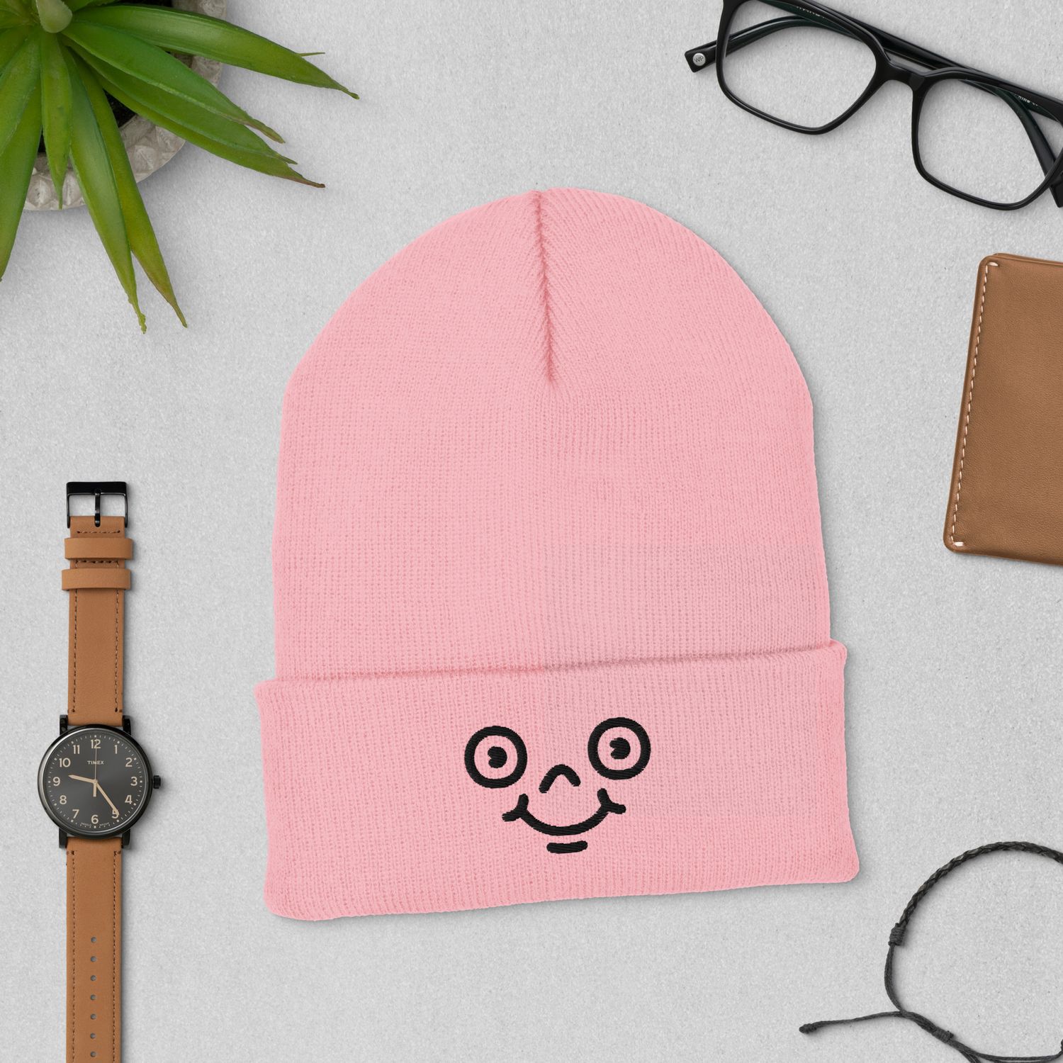 Smile Cuffed Beanie
