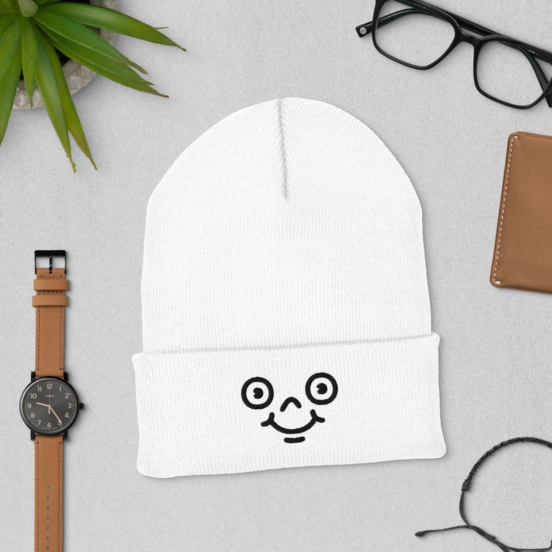 Smile Cuffed Beanie
