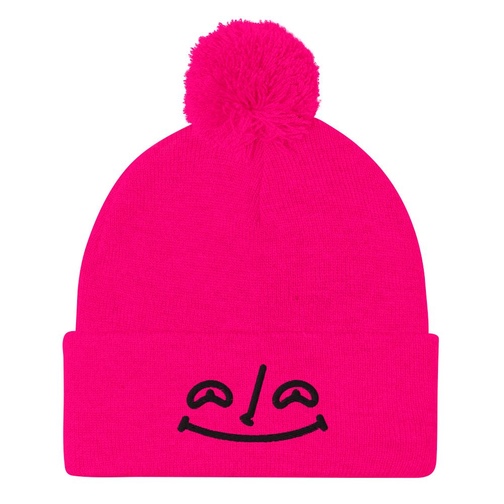 Smile Pom-Pom Beanie