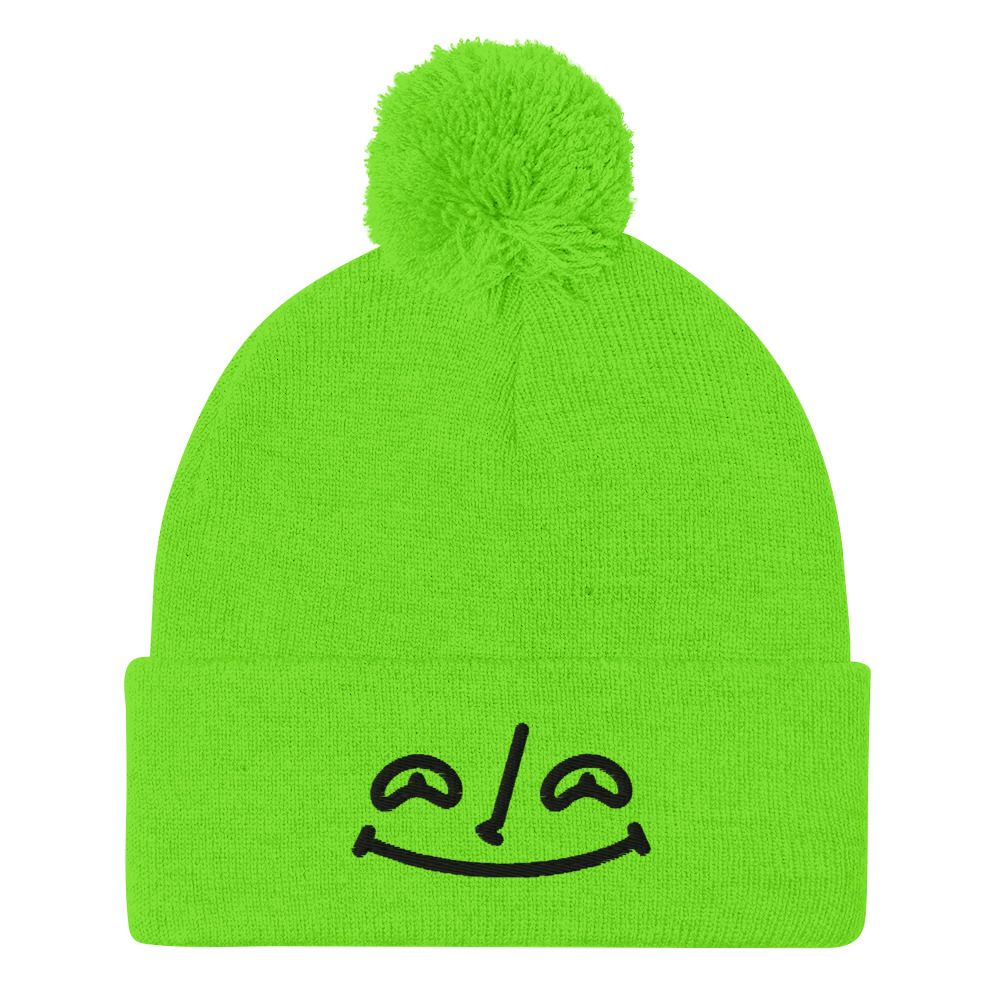 Smile Pom-Pom Beanie