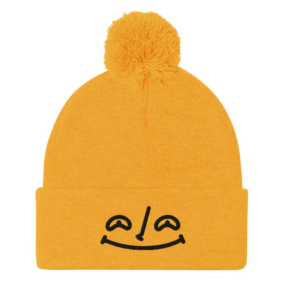 Smile Pom-Pom Beanie