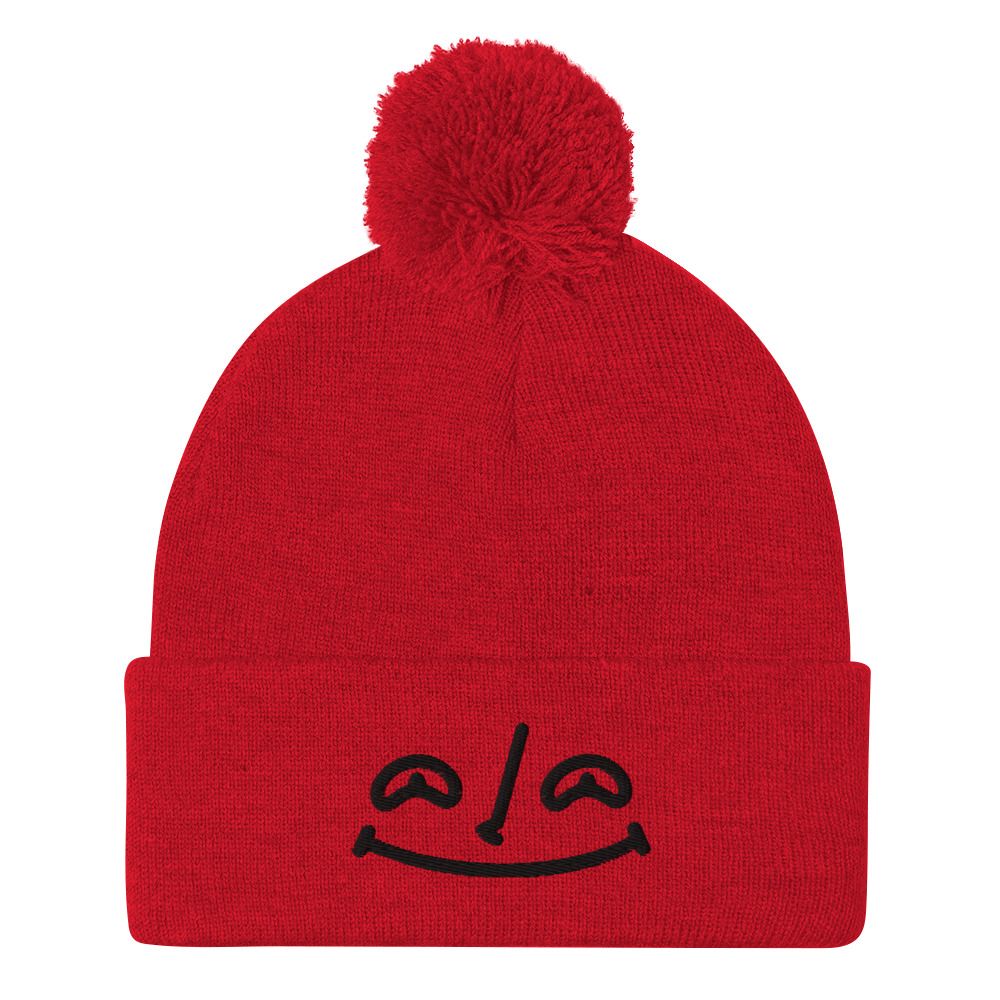 Smile Pom-Pom Beanie