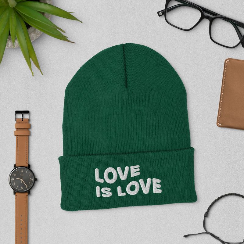 Love is Love Cuffed Beanie