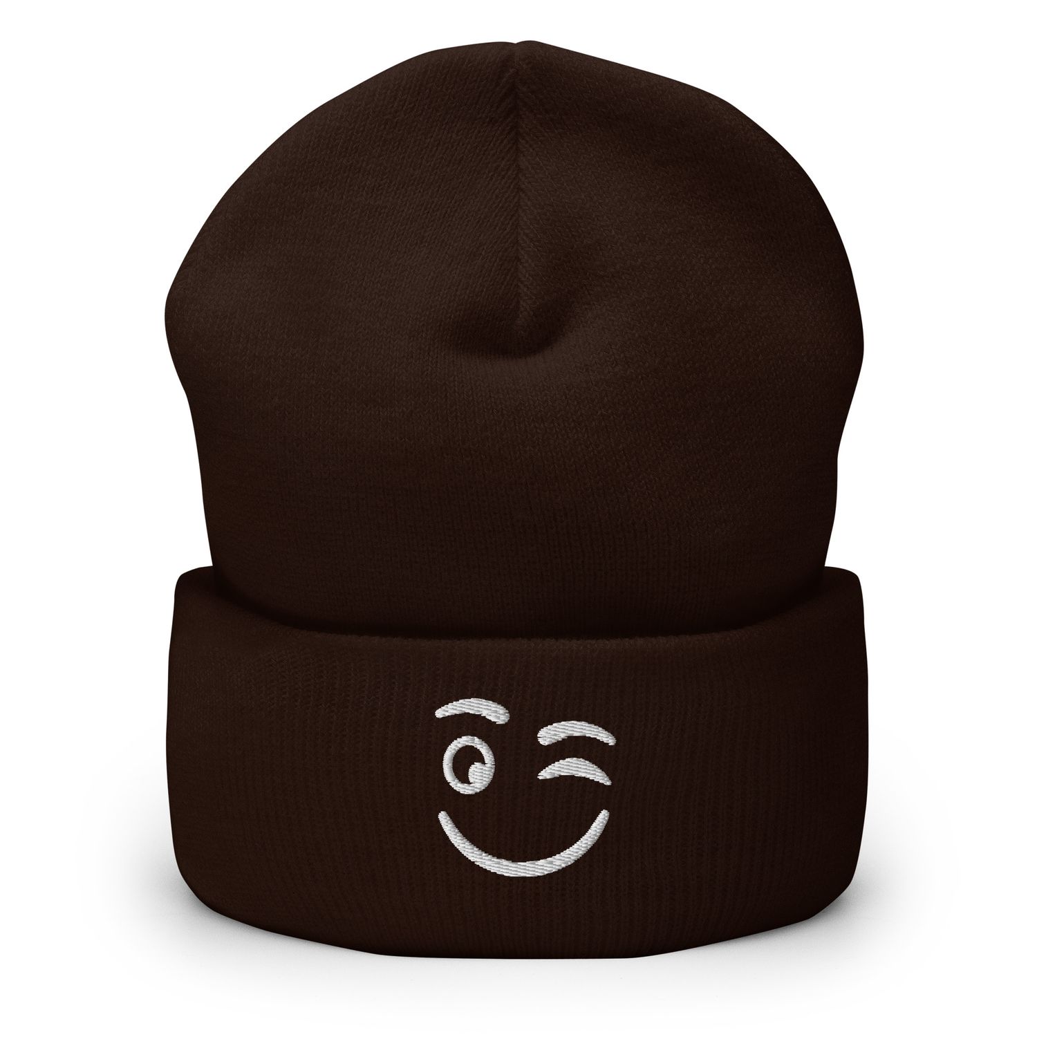 Winkey face Cuffed Beanie