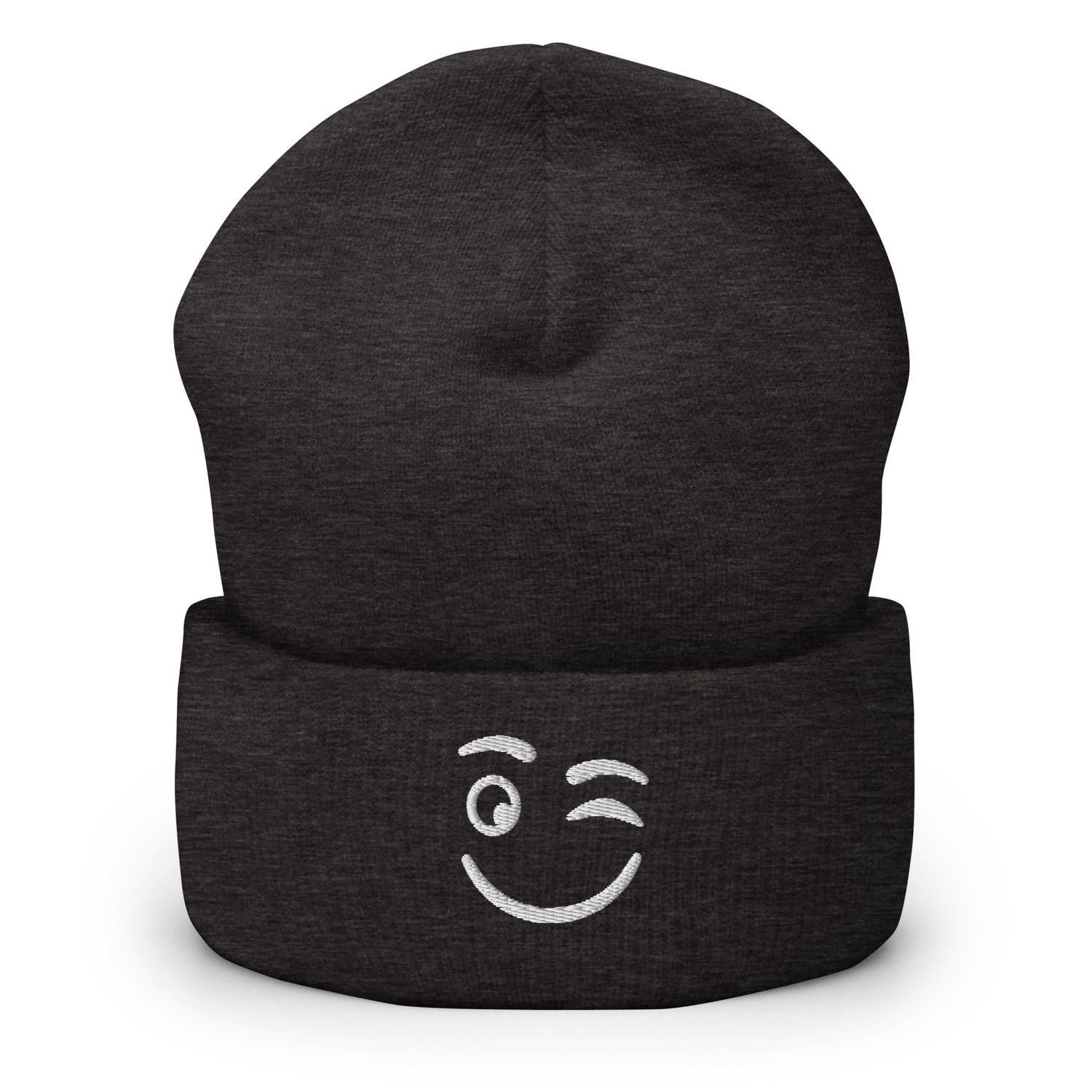 Winkey face Cuffed Beanie