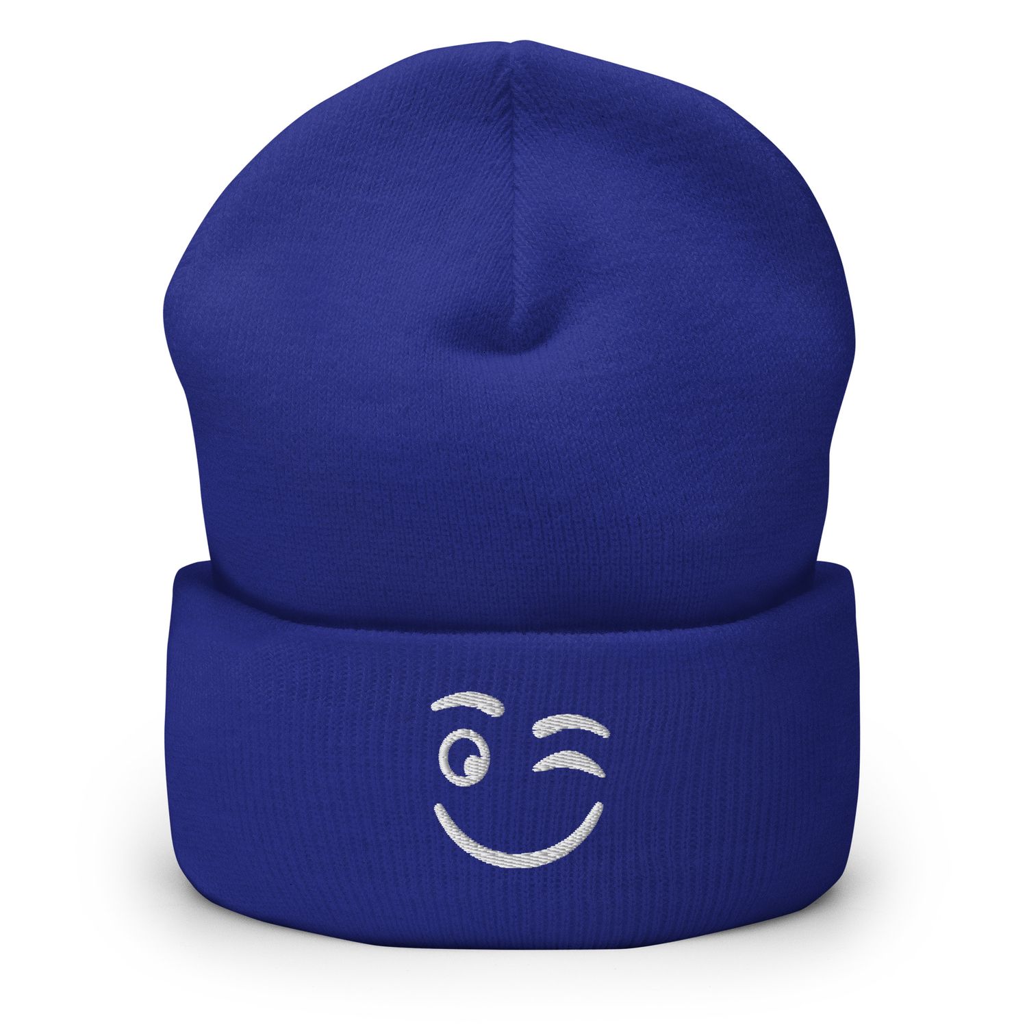 Winkey face Cuffed Beanie