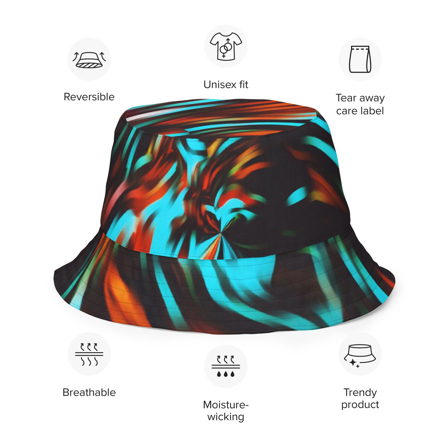 Smile Reversible bucket hat