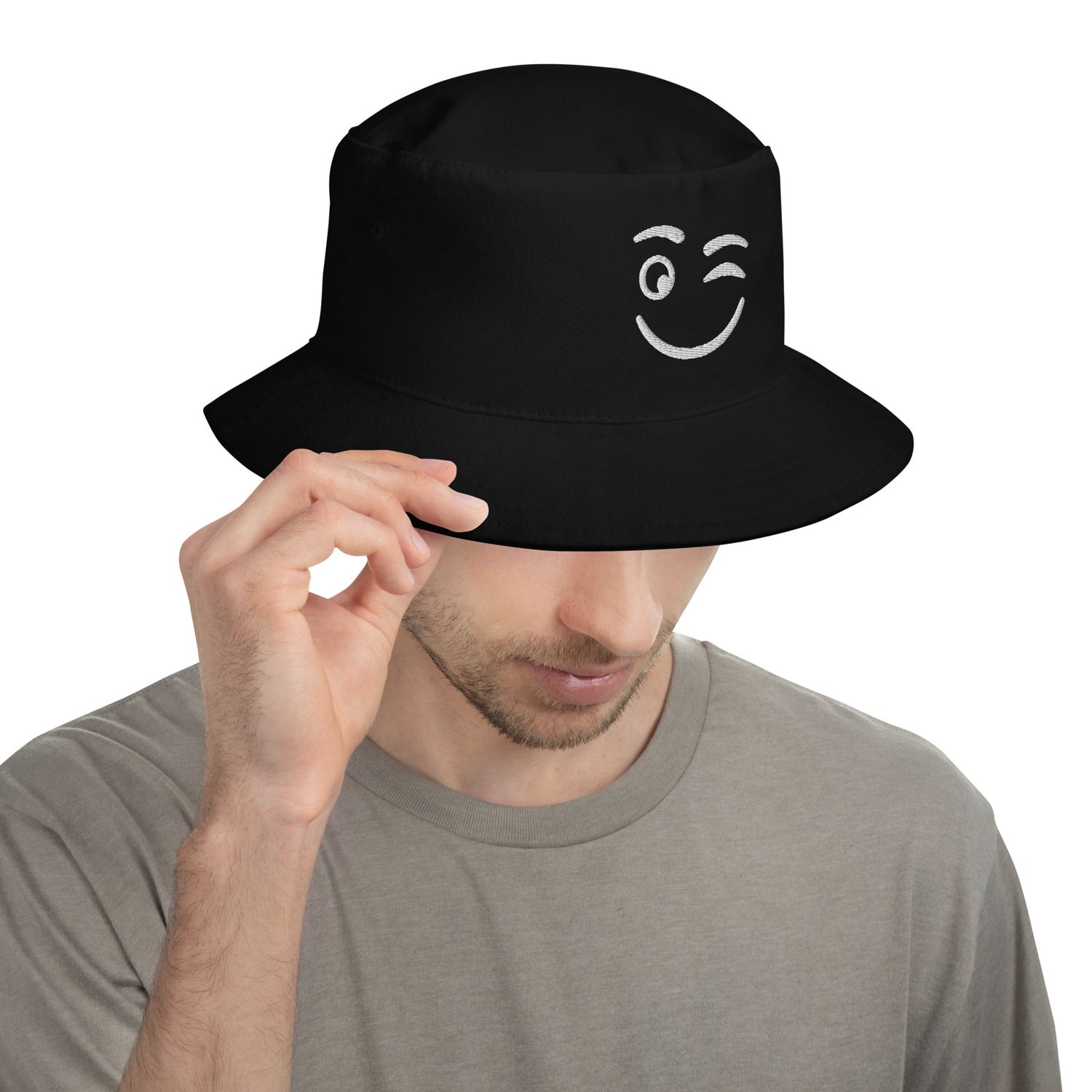 Winkey Face Bucket Hat