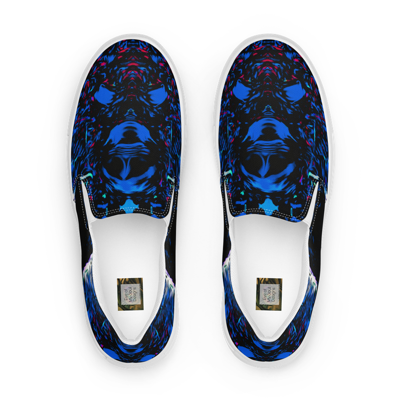 Blue Alien Men’s slip-on canvas shoes