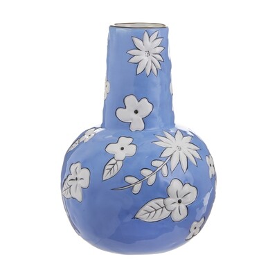 Blue Flowers Vase
