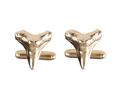 Cufflinks - Shark Tooth - Gold