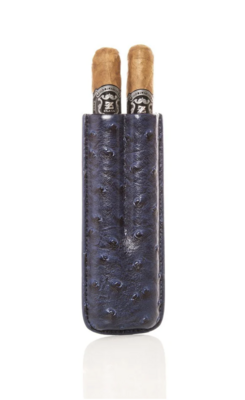 Keep It Fresh Ostrich Leather Cigar Holder