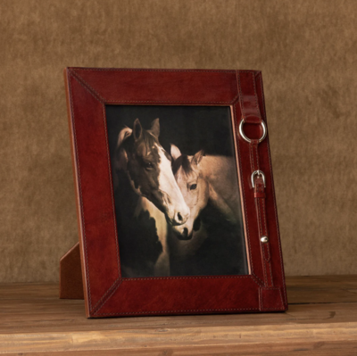 Equestrian Strap Leather Photo Frame - 8X10