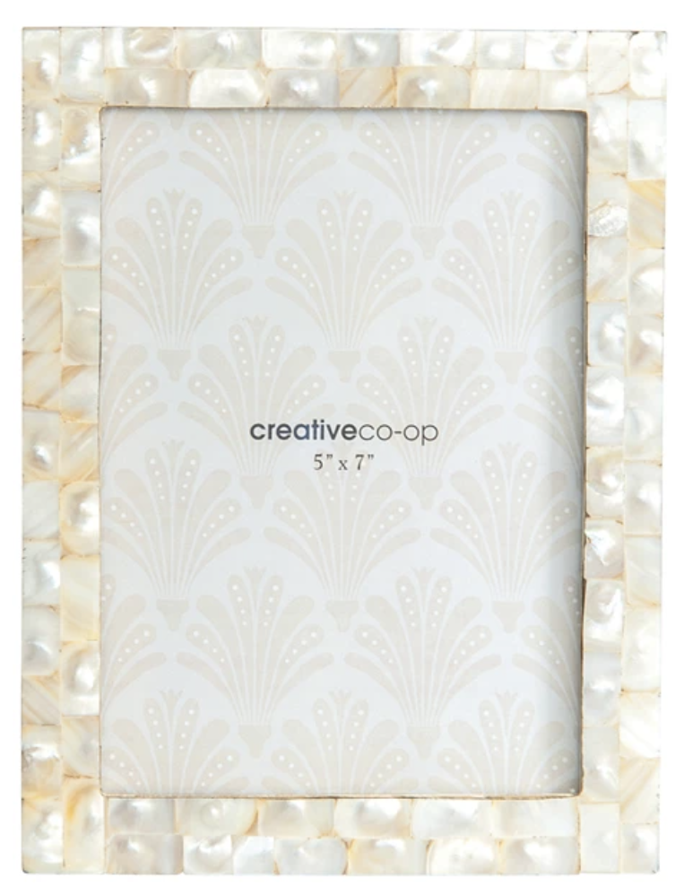 White Mother Of Pearl Frame - 4X6