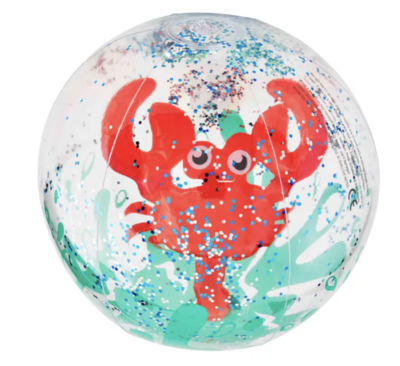 Children - Crab Glitter Beach Ball