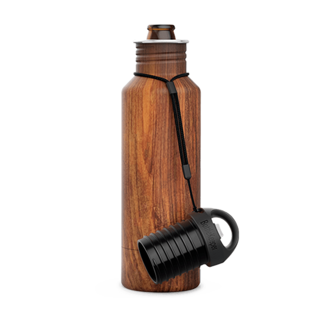 Drink Holder - Insulated Bottle - Wood