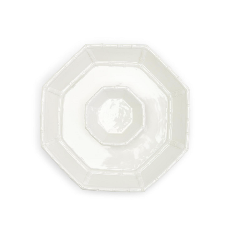 Chip And Dip Set - Faux Bamboo Fretwork