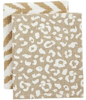 Towel Set - Leopard Zebra - Set Of 2