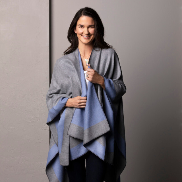 Apparel - Reversible Kimono - Gray And Blue