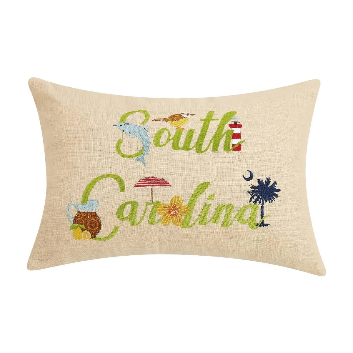 Pillow - South Carolina - Embroidered - 12x18