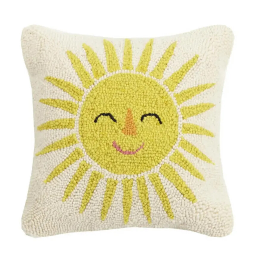 Pillow - Embroidered Sun - 14x14