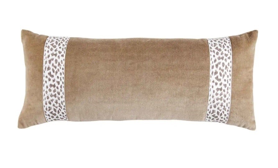 Pillow - Lumbar - Leopard Trim