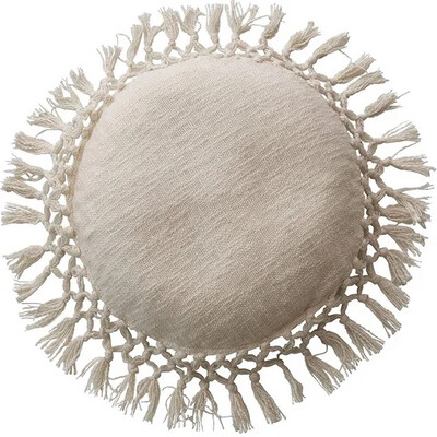 Pillow - Round With Tassels - Cream Pillow - Round With Tassels - Cream