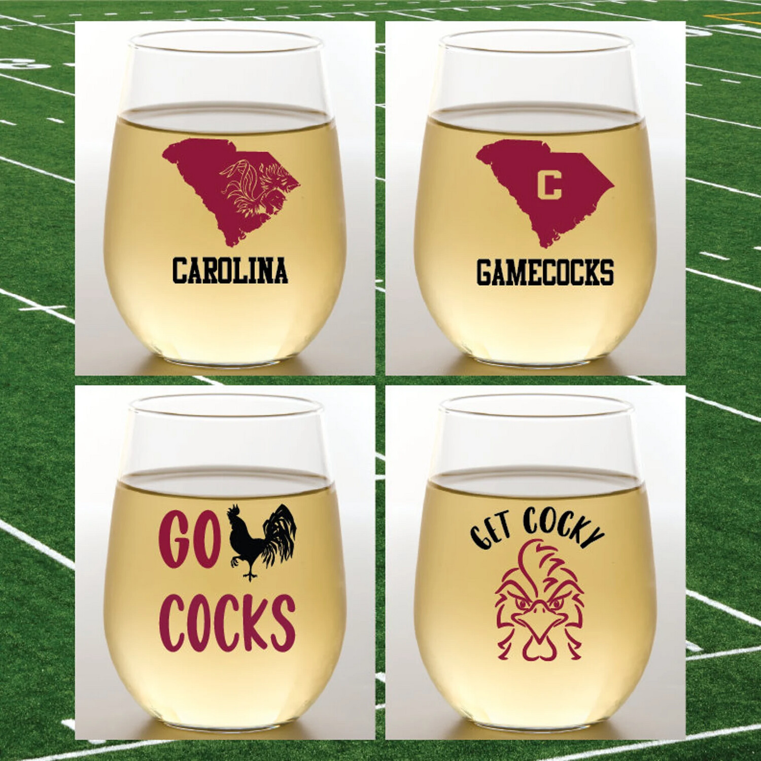Gameday - USC - Wine Glass Acrylic 4 Pk