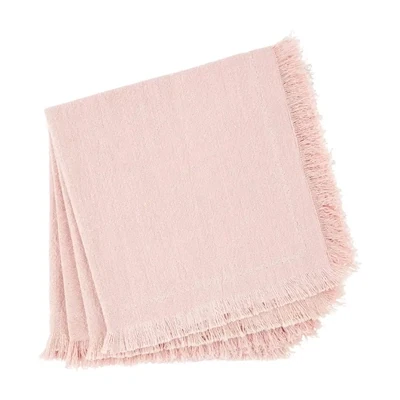 Napkins - Pink Cloth - Cotton - Set Of 4