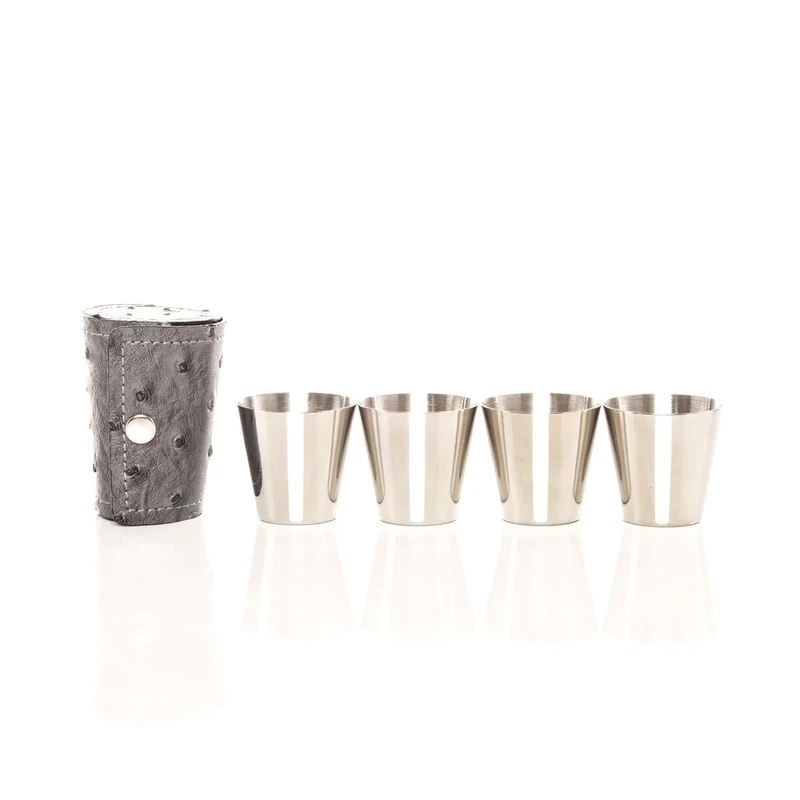 Shot Cups - Blue Ostrich