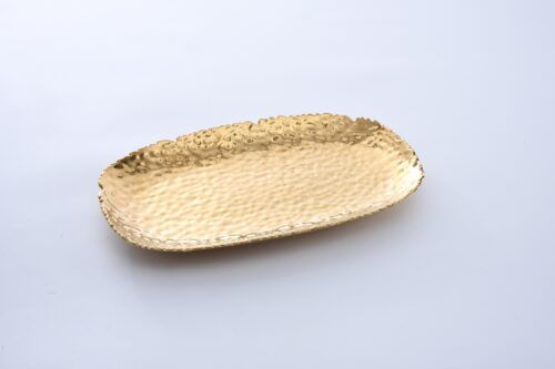 Platter - Porcelain - Medium Serving Platter - Gold