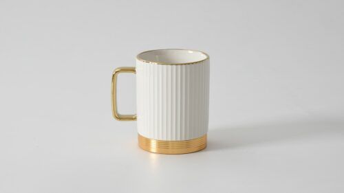 Mug - Gold And White