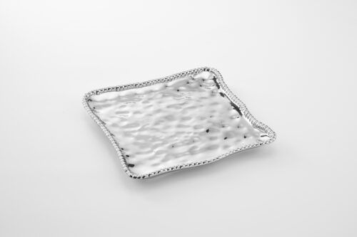 Platter - Porcelain - Square - Silver