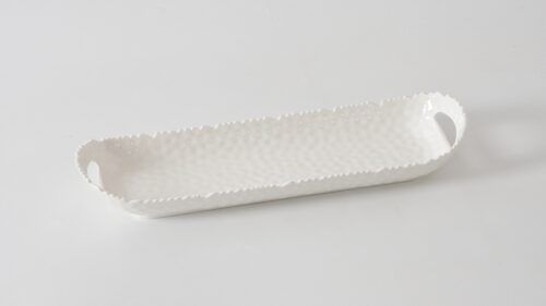 Tray - Long White With Handles