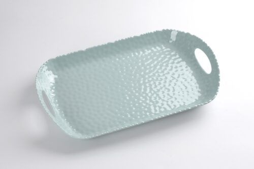 Tray - Rectangle With Handles - Aqua Melamine