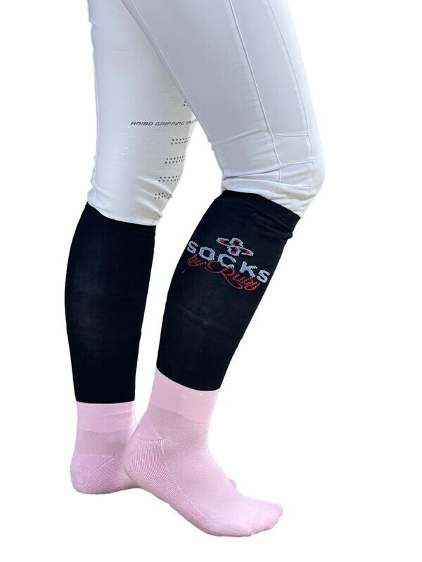 Riding sock - Baby Pink  -Bamboo - Medium