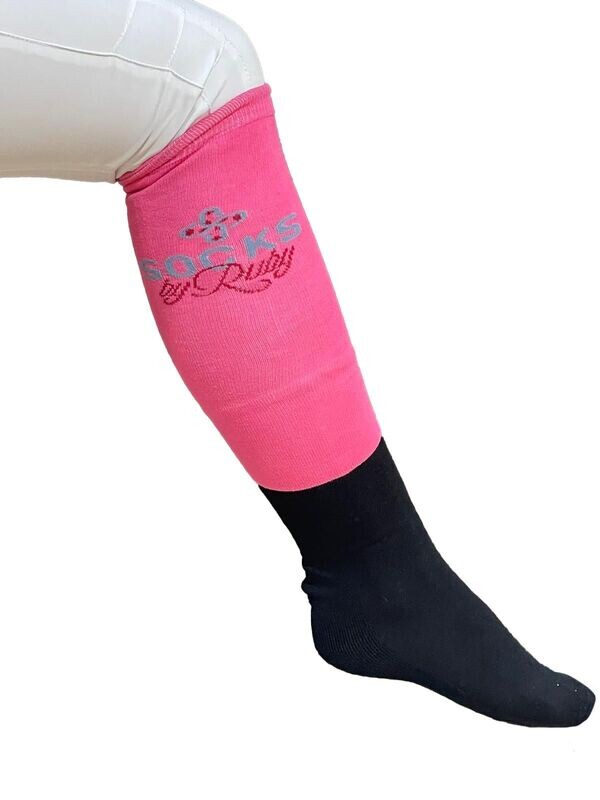 Riding sock - Hot Pink  -Bamboo - Small